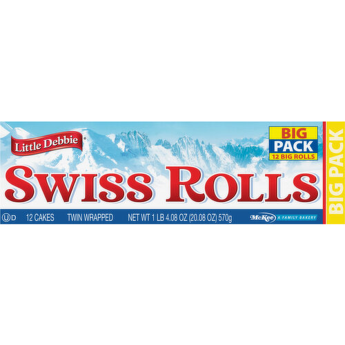Little Debbie Swiss Rolls, Twin Wrapped, Big Pack
