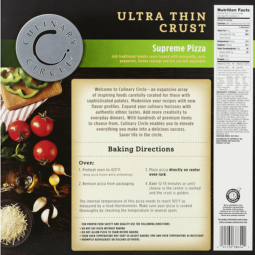 Sasquatch Pizza Co. Supreme Pizza: Nutrition & Ingredients