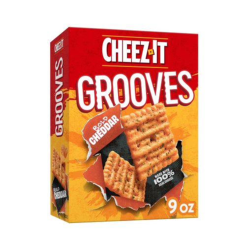 Cheez-It Grooves Cheese Crackers, Bold Cheddar