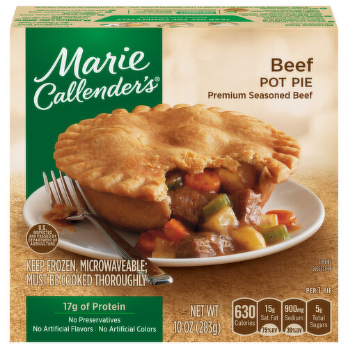 Marie Callender's Beef Pot Pie, Frozen Meal