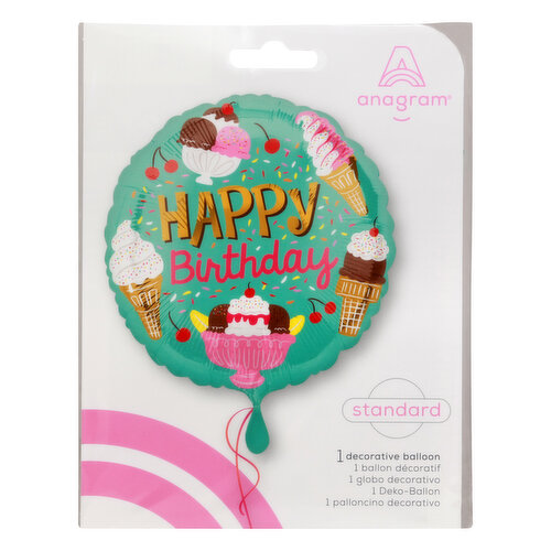 Anagram Decorative Balloon, Happy Birthday, Standard