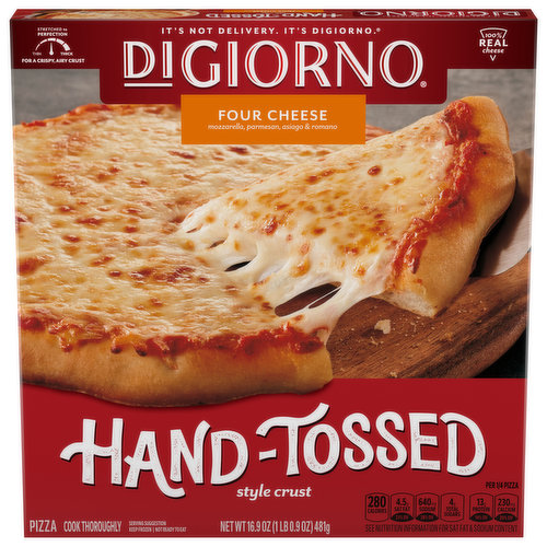 DiGiorno Pizza, Style Crust, Hand-Tossed, Four Cheese