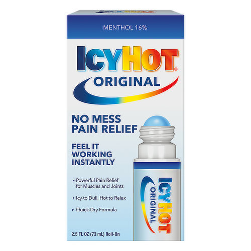 Icy Hot Original Pain Relief, No Mess, Roll-On