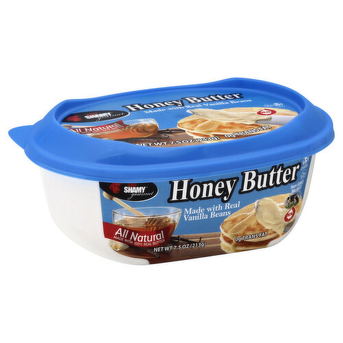 Made with real vanilla beans. Non GMO. No rbST. Real. All natural. Made with 100% real butter. 0 g trans fat. Try all of our natural dairy butters. Free Recipes: chefshamy.com or text butter to 313131. Follow us at chefshamy. Instagram. Like us on Facebook. All natural, gluten free. No preservatives. No MSG. Non rbST (growth hormones). Customer Service: M-F, 9-5 MST (801) 938-0909. Made in USA.