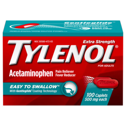 Tylenol Acetaminophen, Extra Strength, 500 mg, Caplets