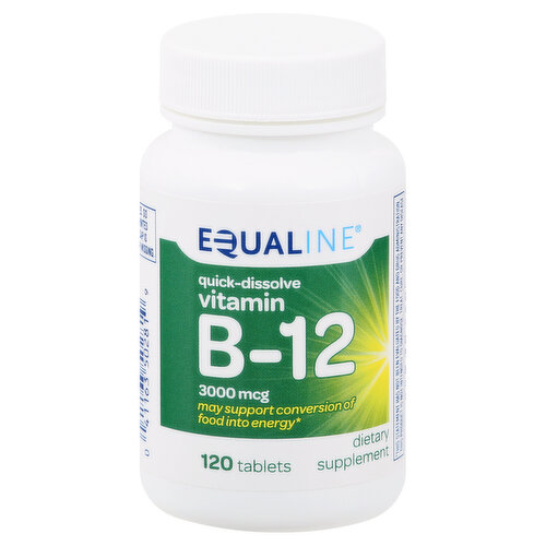 Equaline Vitamin B-12, Quick - Dissolve, 3000 mcg, Tablets