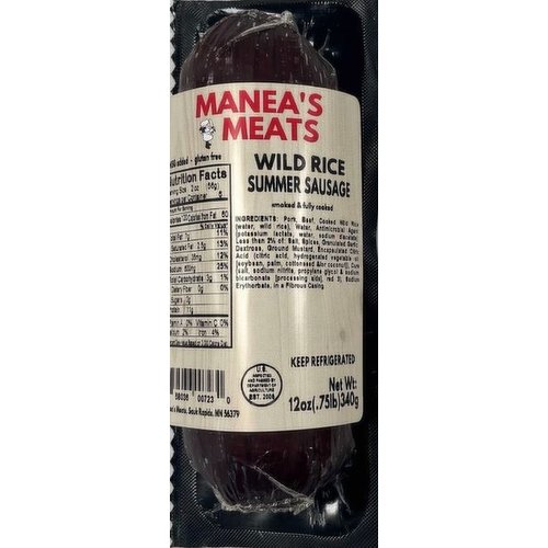 Manea's Wild Rice Summer Sausage