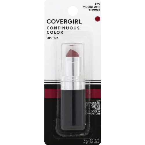 CoverGirl Continuous Color Lipstick, Vintage Wine 425