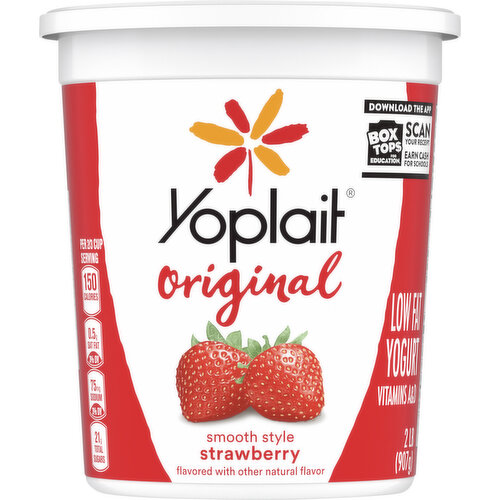 Yoplait Original Low Fat Smooth Style Strawberry Yogurt
