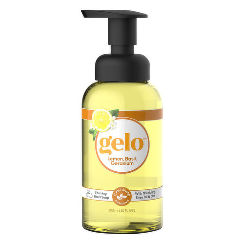 Gelo Foaming Hand Soap, Lemon, Basil, Geranium