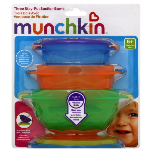 Munchkin Stay-Put Suction Bowls, 6+ Months