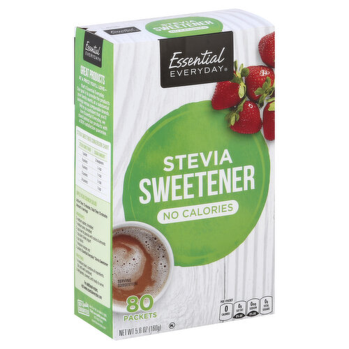 Essential Everyday Sweetener, No Calories, Stevia, Packets