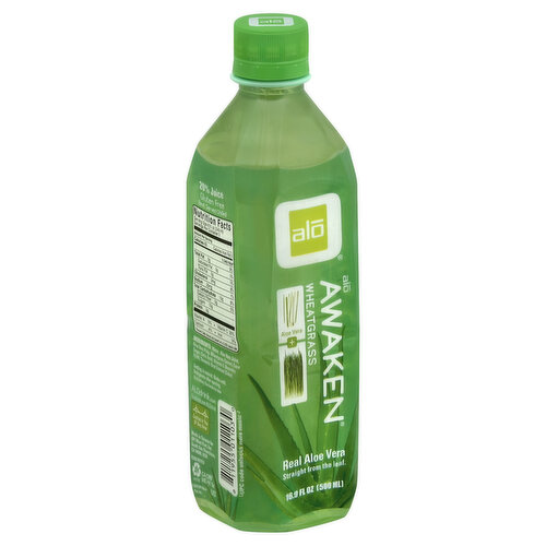 Alo Drink, Awaken, Aloe Vera + Wheatgrass