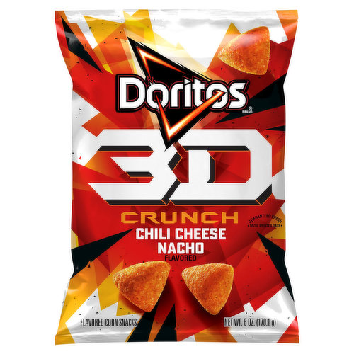 Doritos 3D Crunch Corn Snacks, Chili Cheese Nacho Flavored