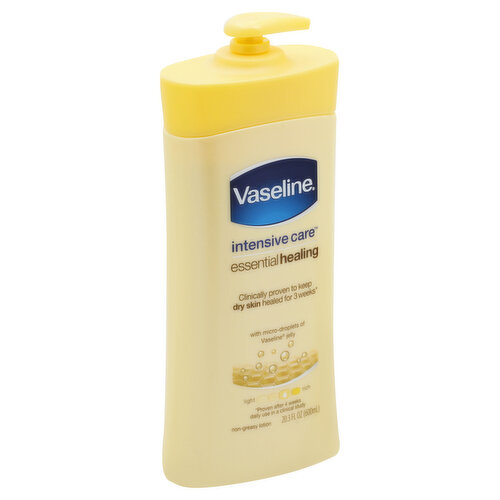 Vaseline Lotion, Non-Greasy, Essential Healing, with Micro-Droplets of Vaseline Jelly