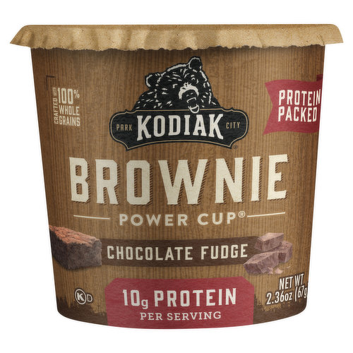 Kodiak Power Cup Brownie, Chocolate Fudge, Protein Packed