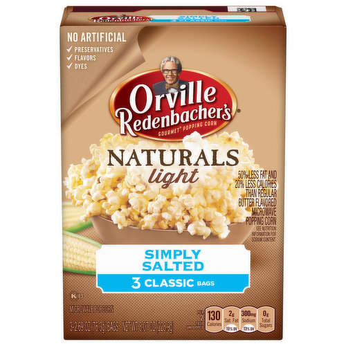 Orville Redenbacher's Naturals Simply Salted Popcorn, Classic Bag