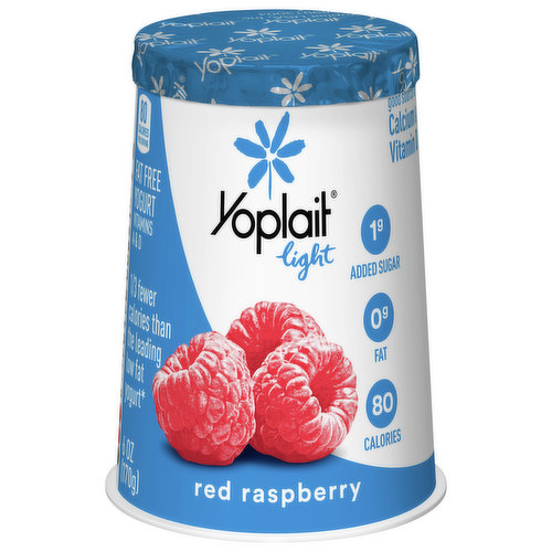 Yoplait Light Yogurt, Fat Free, Red Raspberry