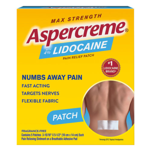 Aspercreme Pain Relief Patch, Max Strength