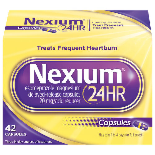 Nexium Acid Reducer, 24HR, 20 mg, Capsules