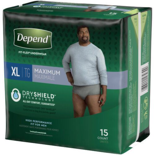 Depend Fit-Flex Underwear, For Women, Moderate Absorbency, XL, Incontinence