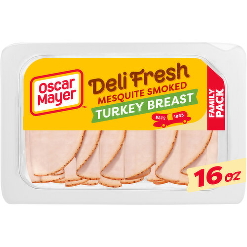 Oscar Mayer Mesquite Smoked Turkey Breast Sliced Lunch Meat Family Size