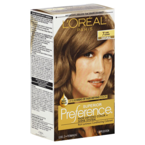 Superior Preference Permanent Haircolor, Natural, Dark Blonde 7