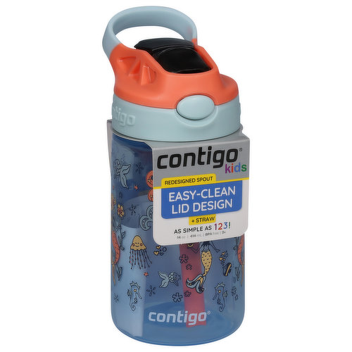 Contigo Kids Water Bottle 14 oz with Autospout Technology Spill