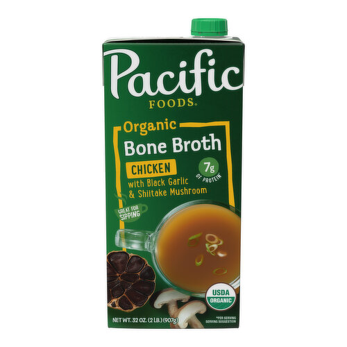 Pacific Foods Chicken Bone Broth With Black Garlic and Shiitake Mushroom