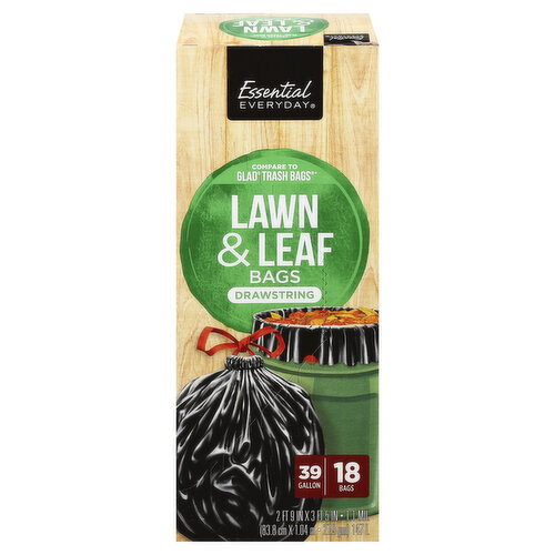 Essential Everyday Lawn and Leaf Bags 39 Gallon