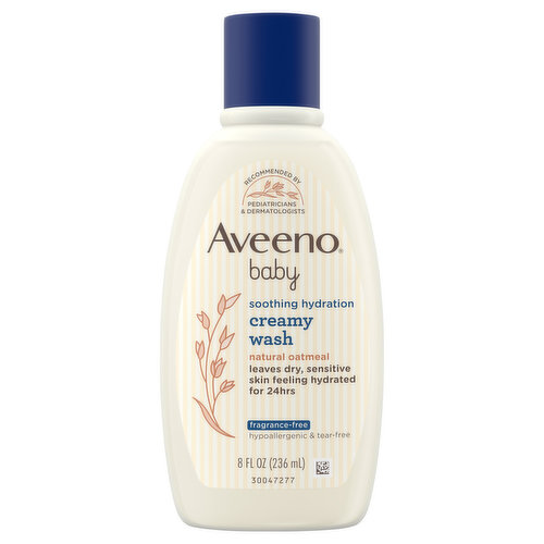 Aveeno Baby Creamy Wash, Soothing Hydration, Natural Oatmeal