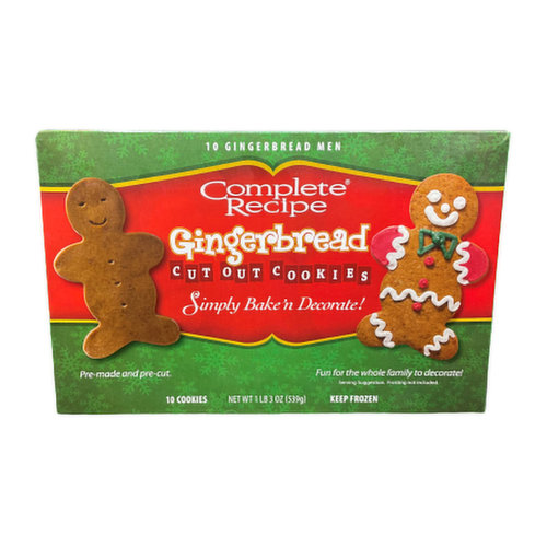 Complete Recipe Frozen Gingerbread Men Cookies