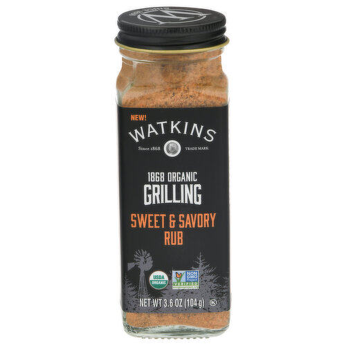 Watkins Rub, Organic, Sweet & Savory, Grilling