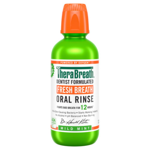 TheraBreath Oral Rinse, Fresh Breath, Mild Mint