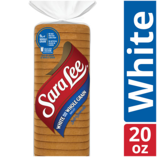 Make everyone happy with the soft, smooth texture and fluffy feel of White Made with Whole Grain Bread. Kids love the white bread taste and Moms love the whole grain goodness.
