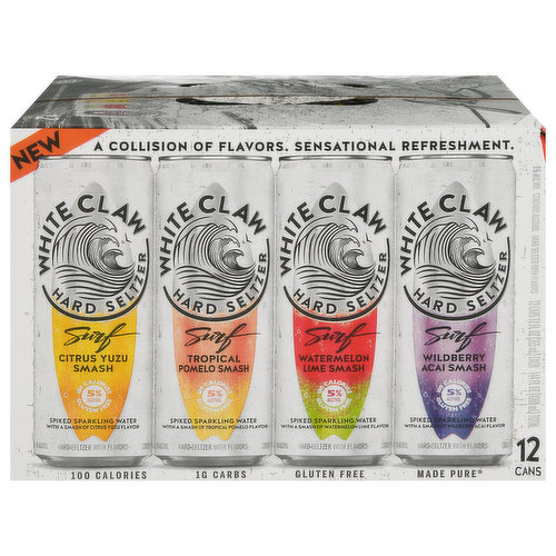 White Claw Surf Hard Seltzer Variety 12 Can