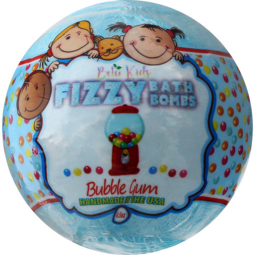 Bela Kids Bath Bomb, Fizzy, Bubble Gum
