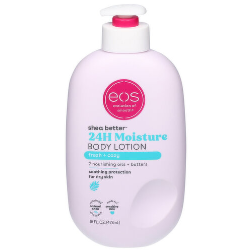 EOS Shea Better Body Lotion, 24h Moisture, Fresh + Cozy