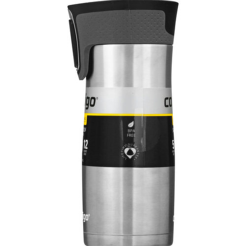 Contigo Spill-Proof Travel Mug, Stainless Steel, Black, 16-oz.