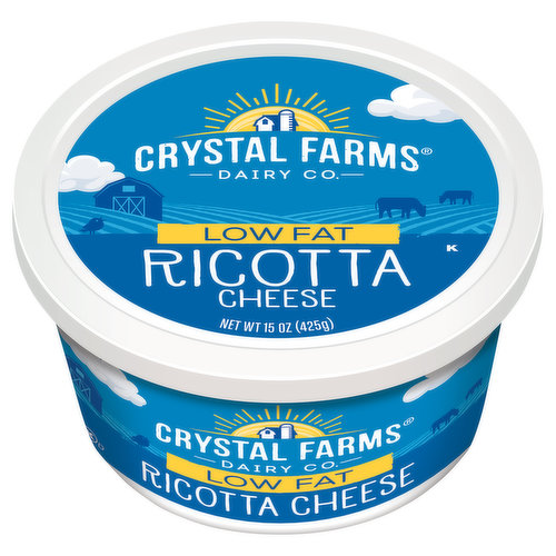 Crystal Farms Cheese, Low Fat, Ricotta