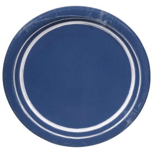 Sensation Plates, Premium Strength, Navy Blue, 8.75 Inch