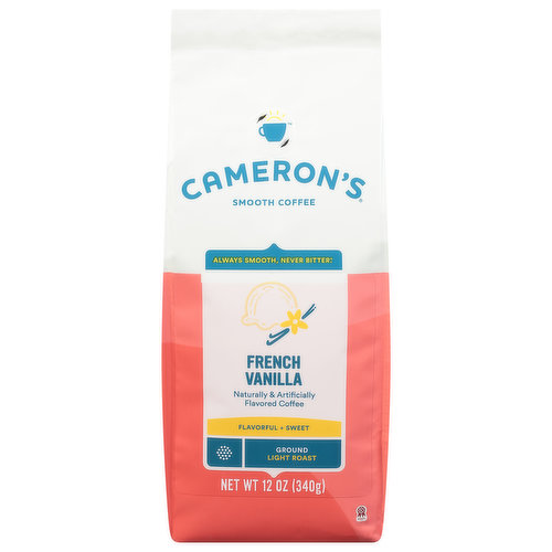 Cameron's Coffee, Ground, Light Roast, French Vanilla