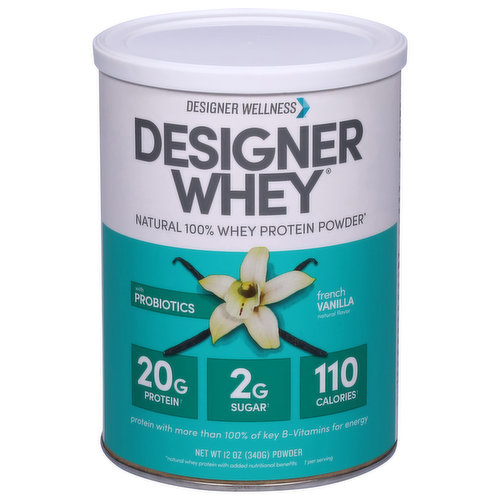Designer Wellness Designer Whey Protein Powder, French Vanilla