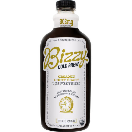 Bizzy Coffee, Organic, Light Roast, Cold Brew