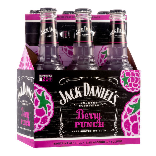 Jack Daniel's Country Cocktails Berry Punch 6pk, 10 oz btls