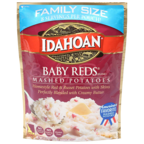 Idahoan Baby Reds Brand Mashed Potatoes, Family Size