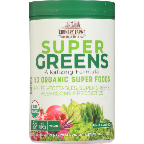 Country Farms Alkalizing Formula, Super Greens