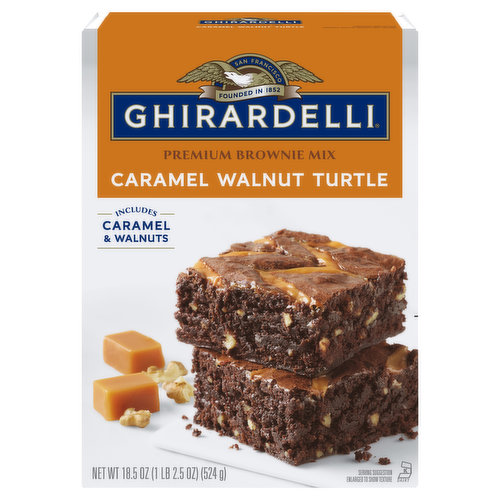 GHIRARDELLI Brownie Mix, Premium, Caramel Walnut Turtle