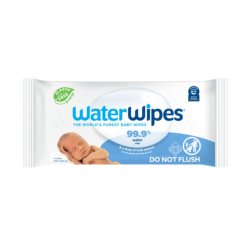 WaterWipes Original Baby Wipes, 99.9% Water Based Wipes, Unscented & Hypoallergenic for Sensitive Skin