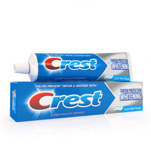 Crest Whitening Tartar Protection Toothpaste, Whitening Cool Mint, 5.7 oz